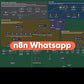 n8n WhatsApp workflow automation diagram with integration nodes and flowcharts