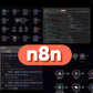 n8n workflow automation dashboard with code and integration nodes